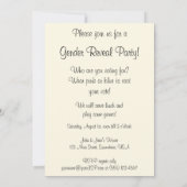 ヴィンテージ　ジェンダー・リビール　ベイビーシャワー・パーティー　招待状 招待状 (裏面)