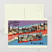 ヴィンテージ ジャクソンビルビーチ フロリダ州 ポストカード (正面/裏面)