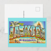 ヴィンテージ ジャクソン ミス グリーティング ポストカード (正面/裏面)