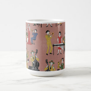 ヴィンテージ・ジャズバンド コーヒーマグカップ