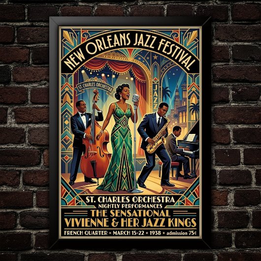 ヴィンテージ・ジャズ1930年代アートポスター ポスター