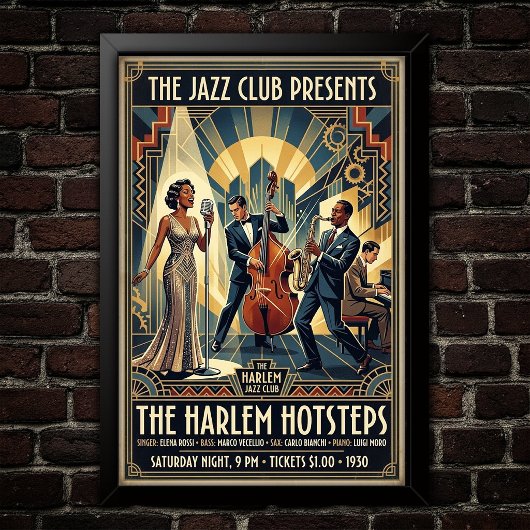ヴィンテージ・ジャズ1930年代アートポスター ポスター