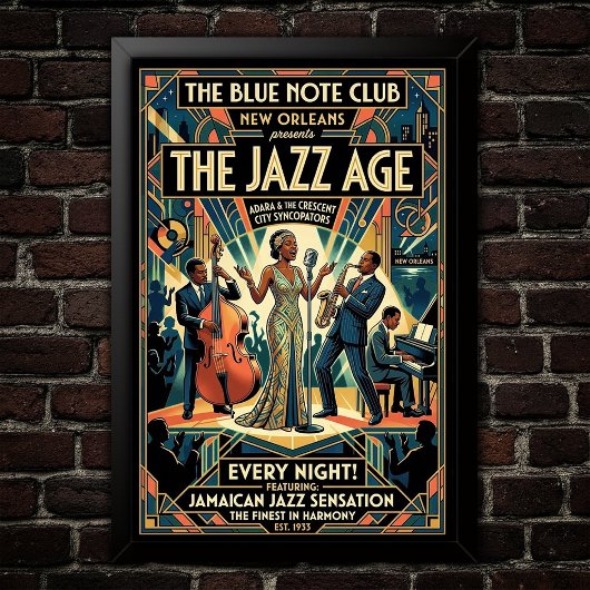 ヴィンテージ・ジャズ1930年代アートポスター ポスター