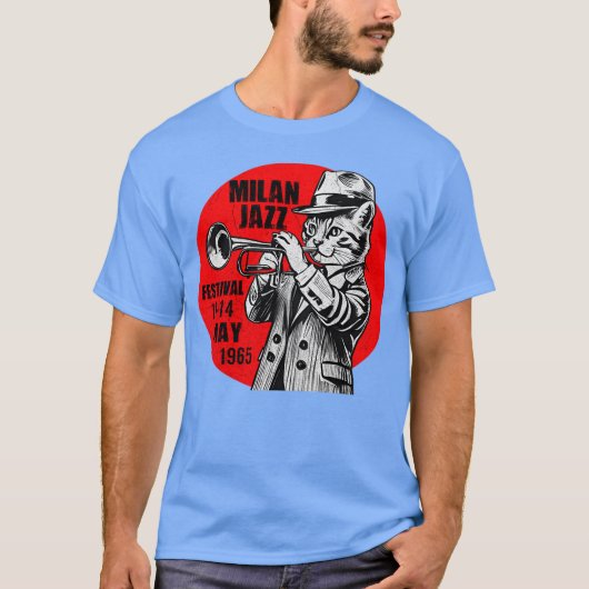 ヴィンテージ・ジャズ・キャット・トランペット - 唯一無二 Tシャツ (正面)
