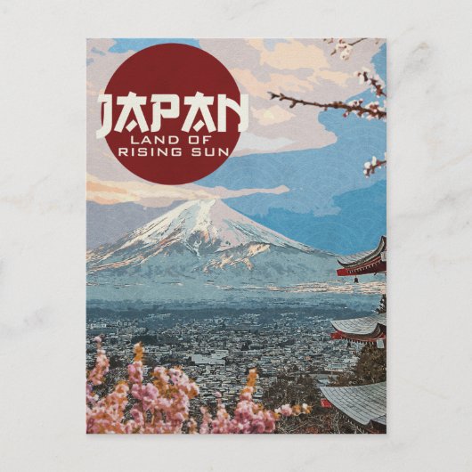ヴィンテージ・ジャパン富士山旅行   ポストカード (正面)