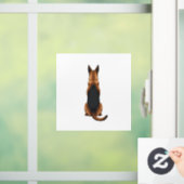ヴィンテージ ジャーマンシェパード 後ろ姿の犬のイラスト ウィンドウサイン (ホーム)
