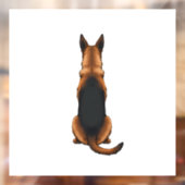 ヴィンテージ ジャーマンシェパード 後ろ姿の犬のイラスト ウィンドウサイン (シート2)