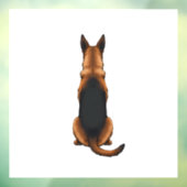 ヴィンテージ ジャーマンシェパード 後ろ姿の犬のイラスト ウィンドウサイン (シート3)
