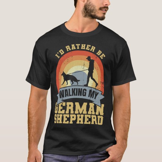 ヴィンテージ・ジャーマン・シェパード飼い主の名言 Tシャツ (正面)