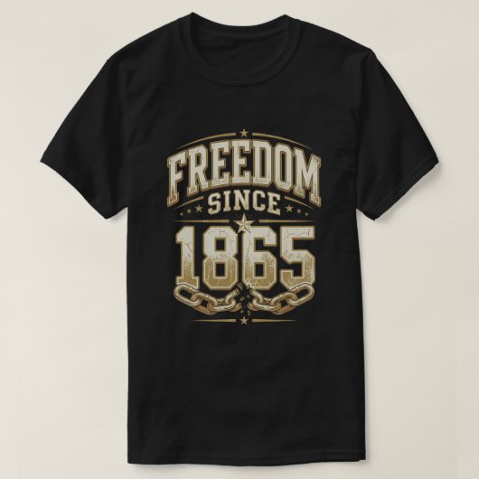 ヴィンテージ・ジューンティーンス "自由の日" 1865年6月19日 Tシャツ (デザイン正面)