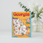 ヴィンテージ・ジョージア州マップ・ポストカード ポストカード (スタンド正面)