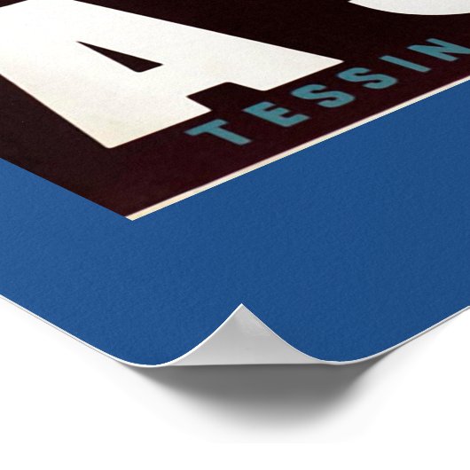 ヴィンテージ・スイス旅行ポスター ポスター (角)