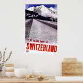 「ヴィンテージ・スイス旅行ポスター」 ポスター (キッチン)