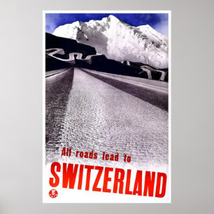 「ヴィンテージ・スイス旅行ポスター」 ポスター
