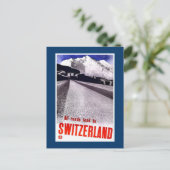 「ヴィンテージ・スイス旅行ポスター」 ポストカード (スタンド正面)