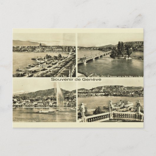 ヴィンテージ スイス ジュネーブ 1912 ポストカード (正面)