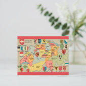 ヴィンテージ スイス 地図 ポストカード (スタンド正面)