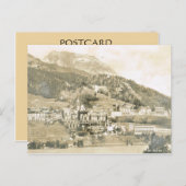 ヴィンテージ，スイス， St Moritz, 1906 ポストカード (正面/裏面)