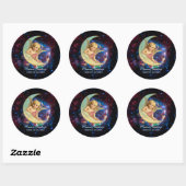 ヴィンテージ・スウィートエンジェル・オン・ザ・ムーンクリスマス ラウンドシール (シート)