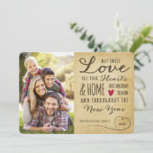 ヴィンテージ スウィート ラブ ホリデー フォト カード (スタンド正面)