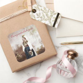 ヴィンテージ スウェーデン 伝統的なダーレカリア ウェディング スクエアシール