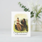 ヴィンテージ スウェーデン 伝統的 おめでとう 婚約 ポストカード (スタンド正面)