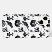 ヴィンテージ スカル&ウィッチ スマホケース Case-Mate iPhoneケース (裏面 (横))