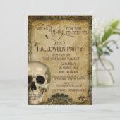 ヴィンテージ スカル ダイイング フォー ユー ハロウィン パーティー 招待状 (スタンド正面)