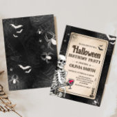 ヴィンテージ スカル 大人 ハロウィン 誕生日パーティー 招待状