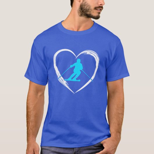 ヴィンテージ スキーが好き Tシャツ (正面)