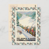 ヴィンテージ スキーフランスサンピエールドシャルトルーズ ポストカード (正面/裏面)