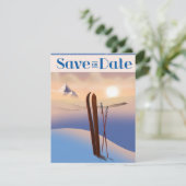 ヴィンテージ スキー ウェディング Save The Date (スタンド正面)