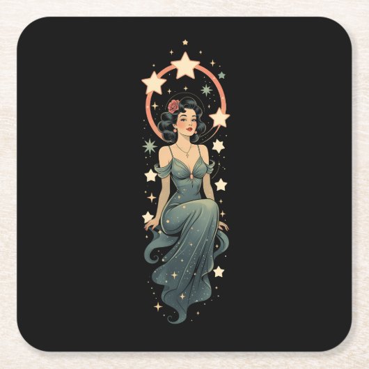 ヴィンテージ スクエアペーパーコースター (正面)