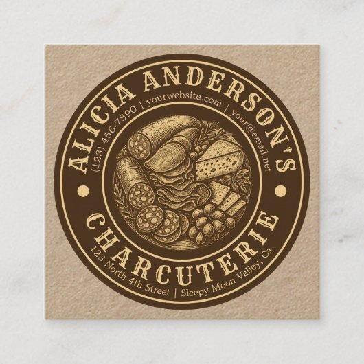 ヴィンテージ スクエア名刺 (正面)