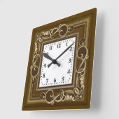 ヴィンテージ スクエア壁時計 (傾斜)