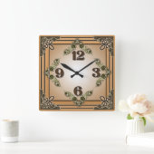 ヴィンテージ スクエア壁時計 (ホーム)