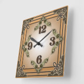 ヴィンテージ スクエア壁時計 (傾斜)