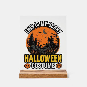 ヴィンテージ スケアリー ハロウィンコスチューム アクリルサイン