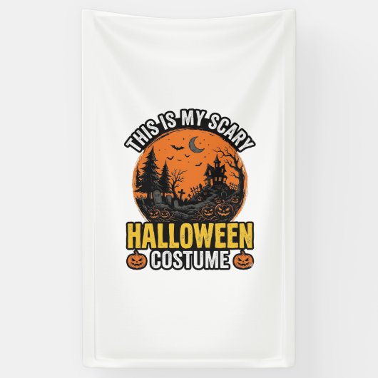 ヴィンテージ スケアリー ハロウィンコスチューム 横断幕 (縦)