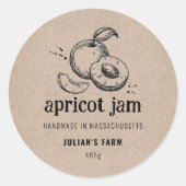 ヴィンテージ – スケッチファーム手作りジャムラベル ラウンドシール (正面)