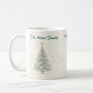 ヴィンテージ スケッチ クリスマスツリー ホリデー コーヒーマグ コーヒーマグカップ