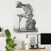 ヴィンテージ スケルトン アナトミー ポスター (ホームオフィス)