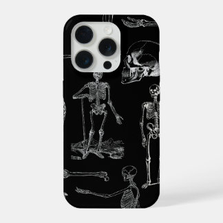 ヴィンテージ スケルトン イラスト スマホケース iPhone 15 PROケース
