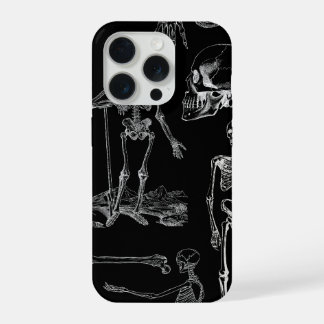 ヴィンテージ スケルトン イラスト スマホケース iPhone 15 PROケース