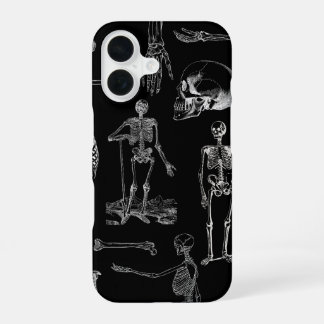 ヴィンテージ スケルトン イラスト スマホケース iPhone 16ケース
