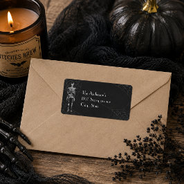 ヴィンテージ スケルトン クモの巣 ゴシック ハロウィン ラベル