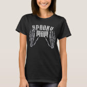 ヴィンテージ スケルトン ハロウィン スプーキー ママ Tシャツ (正面)