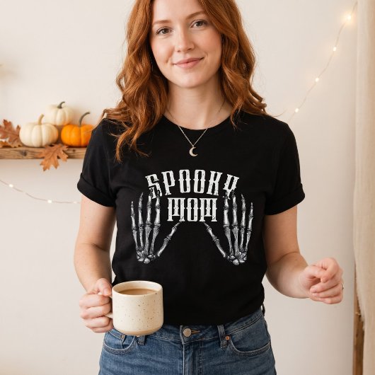ヴィンテージ スケルトン ハロウィン スプーキー ママ Tシャツ