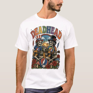 ヴィンテージ スケルトン バンド ギターティー Tシャツ