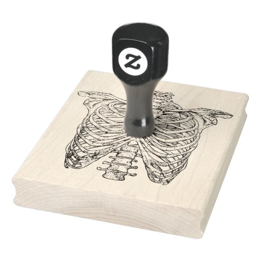 ヴィンテージ スケルトン ボーン トルソー ゴシック ハロウィン ラバースタンプ (スタンプ)